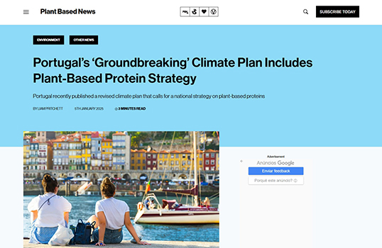 Portugal’s ‘Groundbreaking’ Climate Plan Includes Plant-Based Protein Strategy